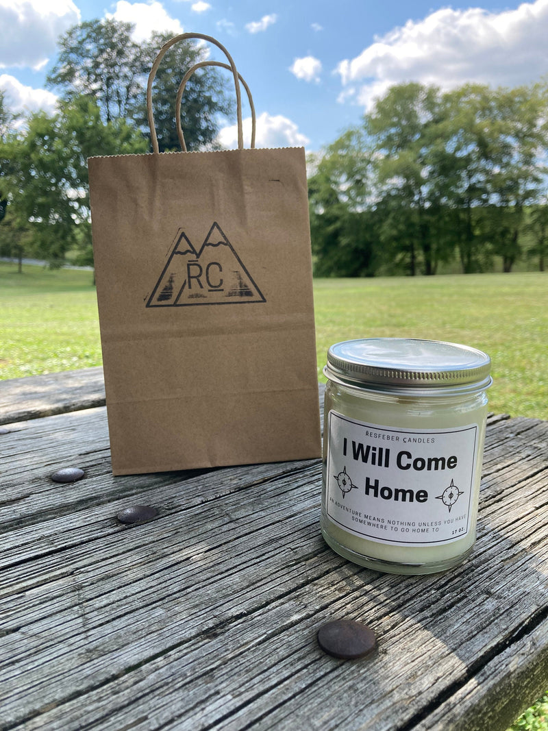 I Will Come Home Crackling Wick Candle Handmade - 9 oz Amber and Driftwood Scented