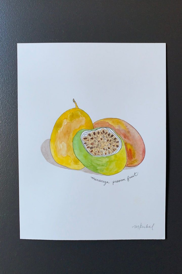 Passion Fruit Original Watercolor Painting