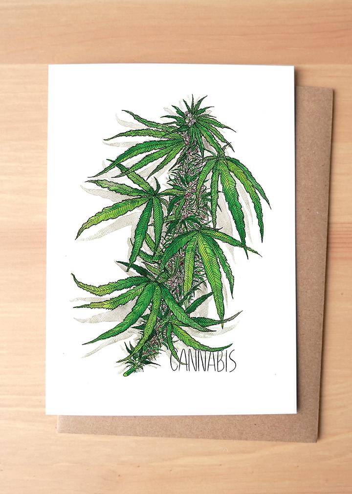 Cannabis Greeting Card + Envelope