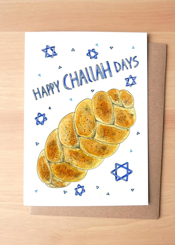 Happy Challah Days Greeting Card + Envelope