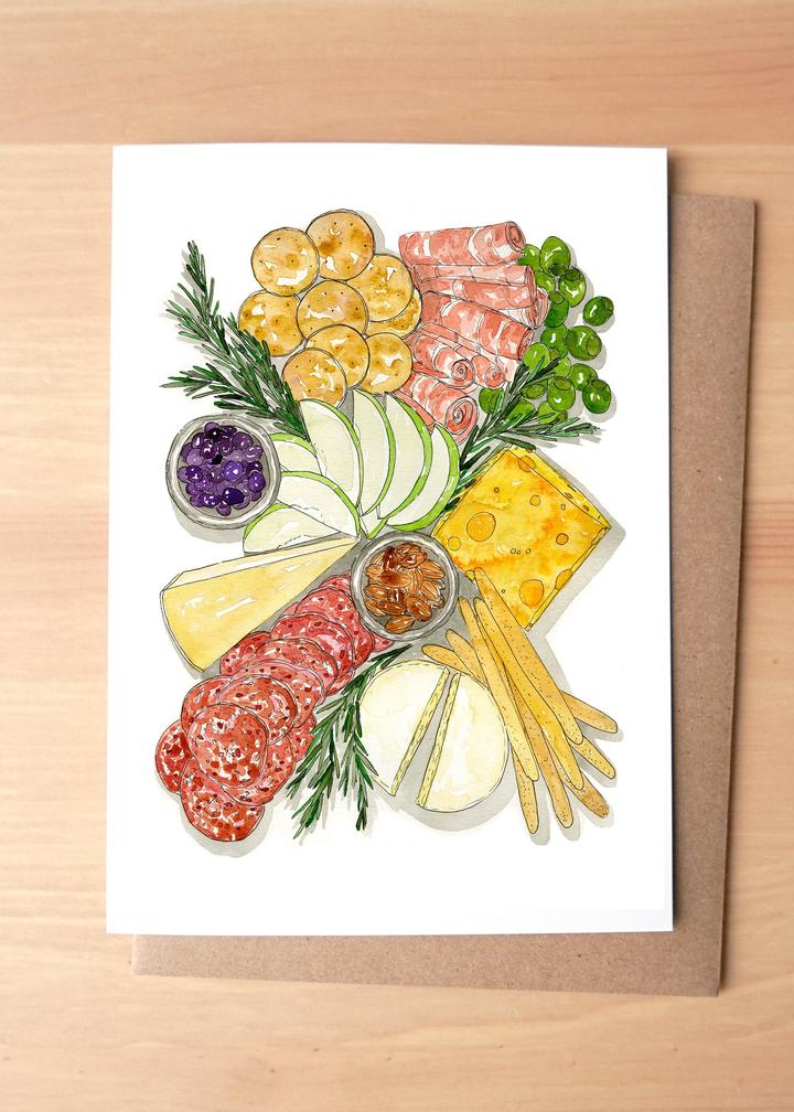 Charcuterie Board Greeting Card + Envelope