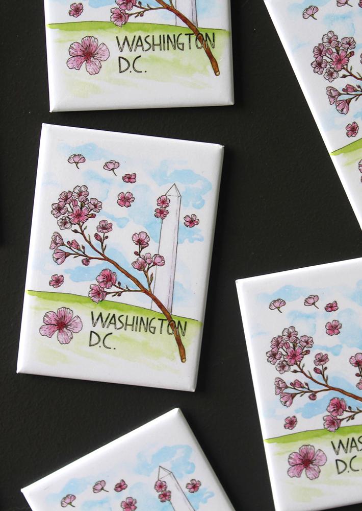 Washington, DC Cherry Blossom Magnet