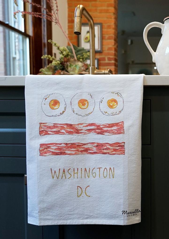 Washington, DC Breakfast Flag Kitchen Towel