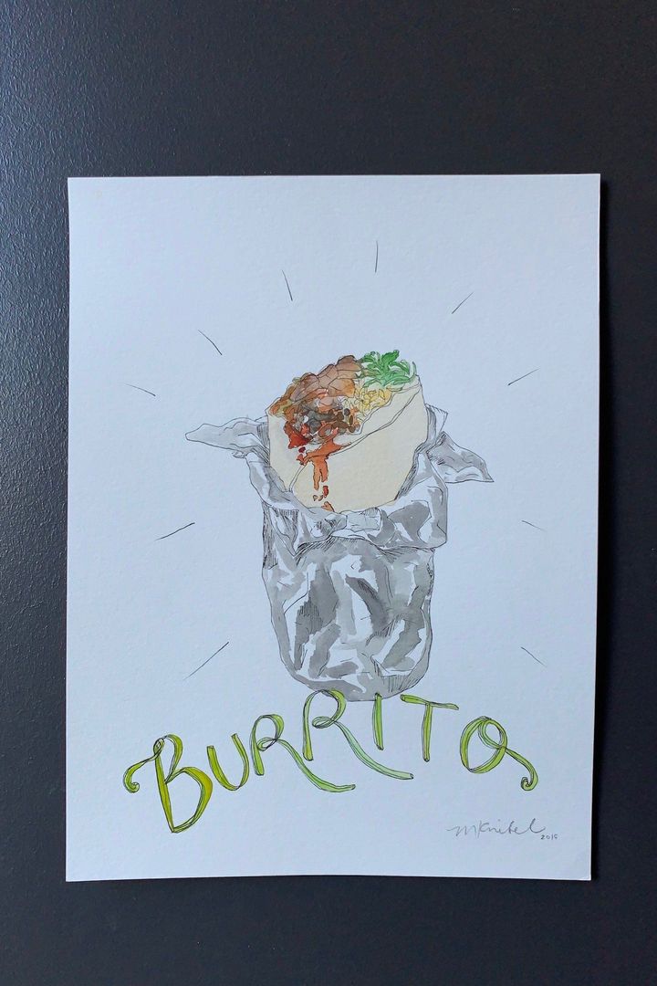 Burrito Original Watercolor Painting