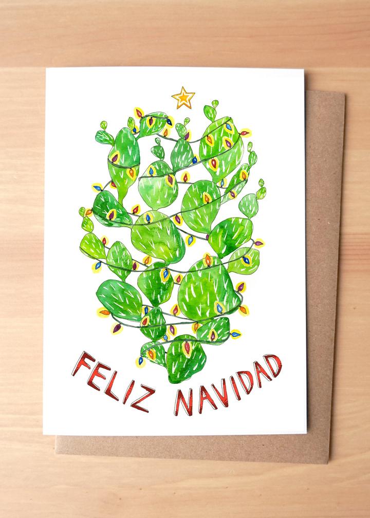 Feliz Navidad Greeting Card + Envelope