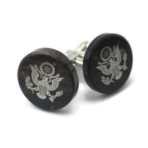 Great Seal Cufflinks (Obsidian and Silver)