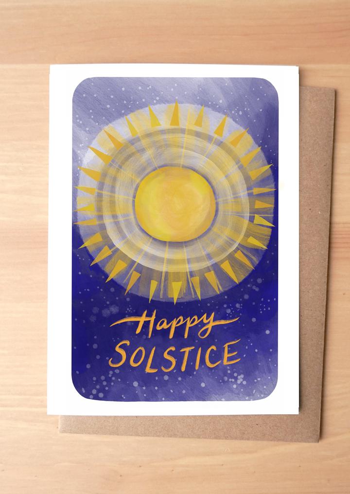 Happy Solstice Greeting Card + Envelope