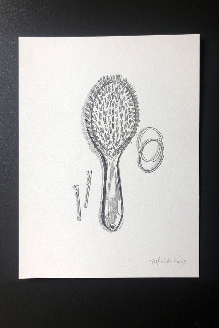 Hairbrush Original Drawing