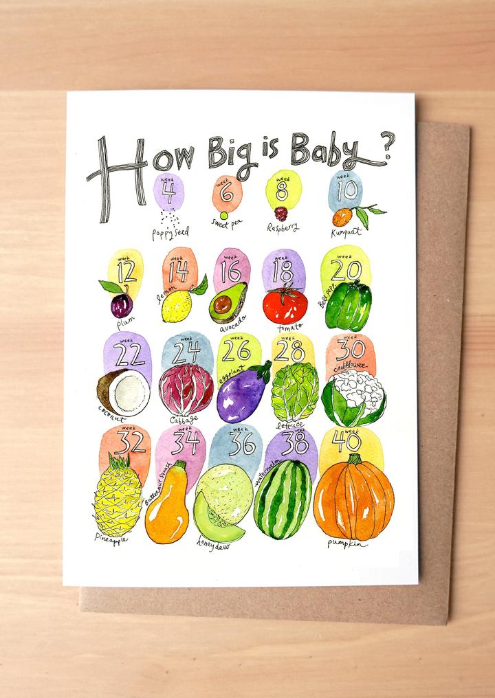 How Big is Baby? Greeting Card + Envelope