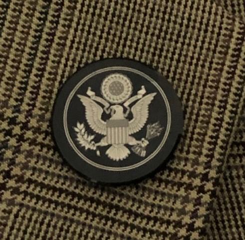 Great Seal Lapel Pin (Obsidian and Silver)