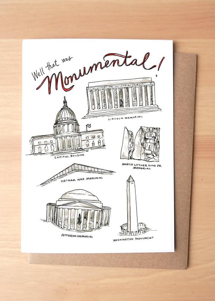 DC Monuments | Monumental! Greeting Card + Envelope