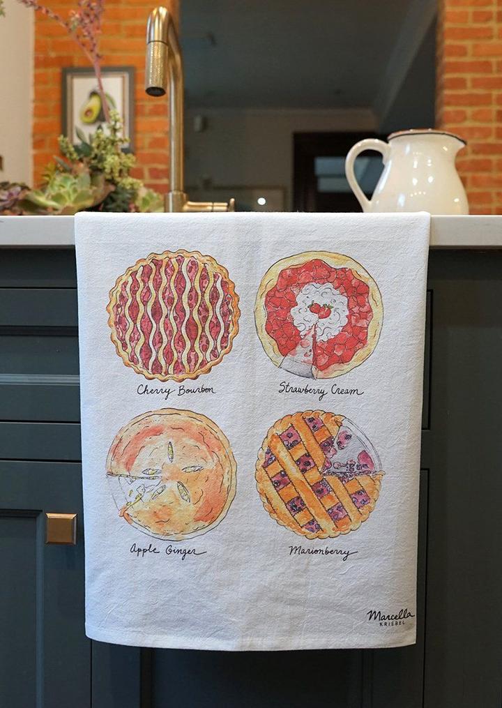 Types of Pies Kitchen Towel