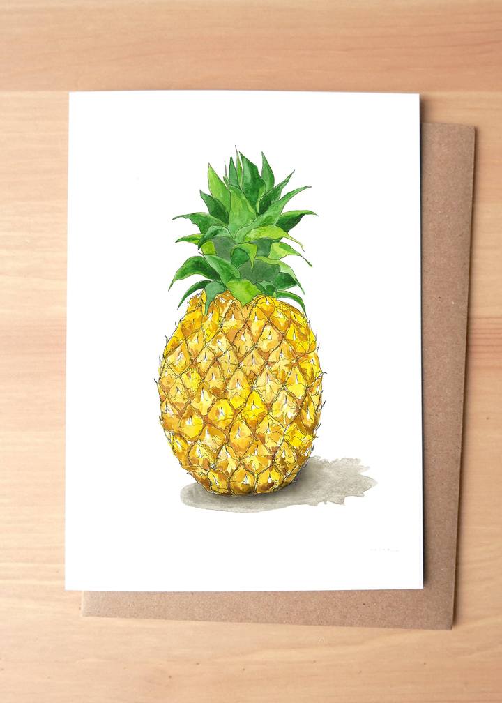 Pineapple Greeting Card + Envelope