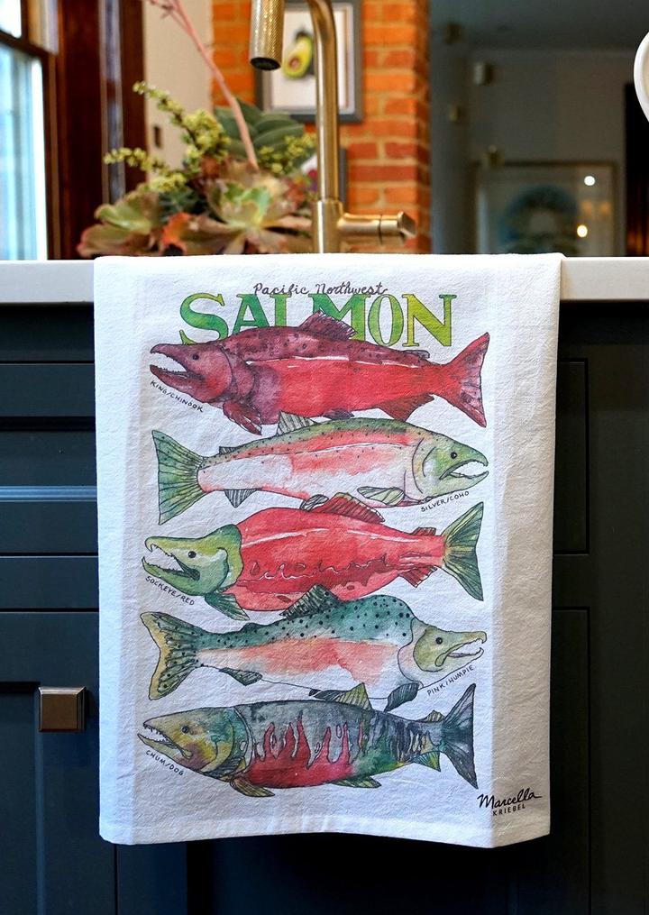 Salmon Kitchen Towel