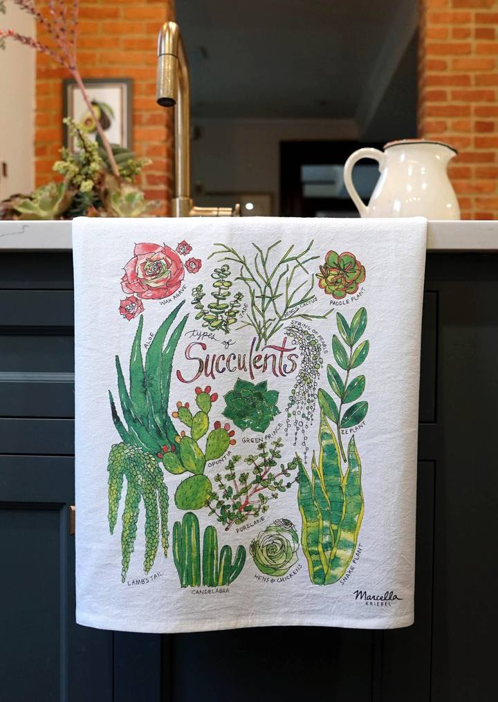 Succulents Kitchen Towel