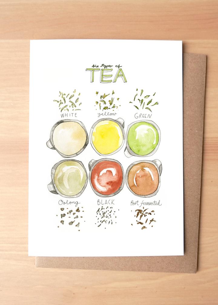 Types of Tea Greeting Card + Envelope
