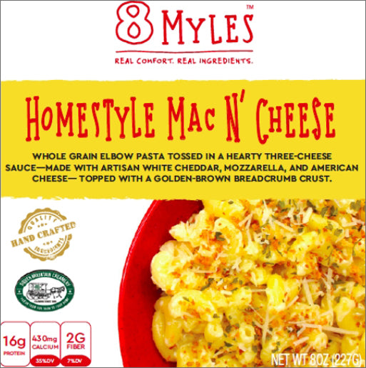 8 Myles Frozen Three Cheese Homestyle Mac - 8oz
