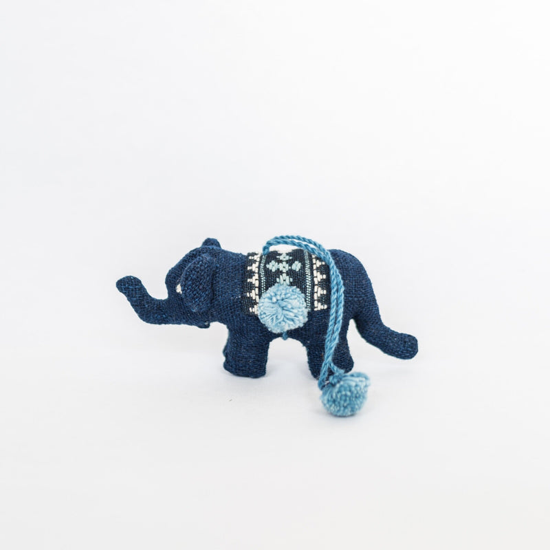Indigo Elephant Ornament