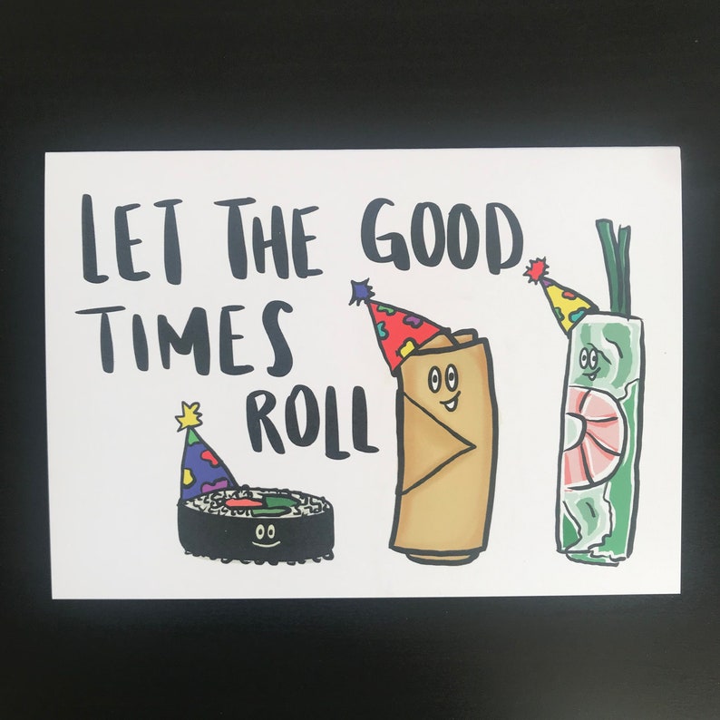 Let the Good Times Roll - Birthday Card - Greeting Card