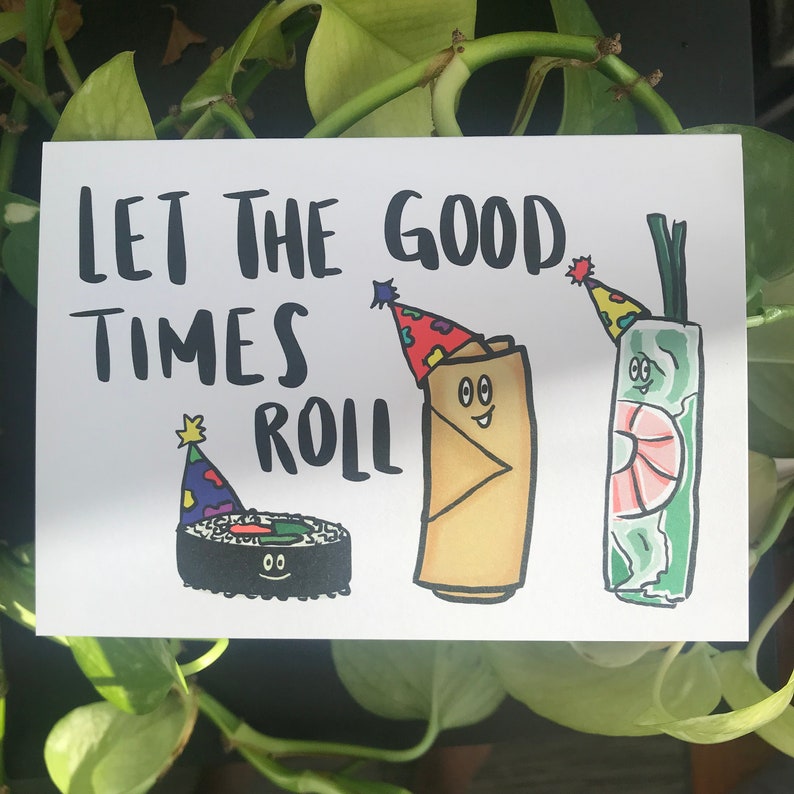 Let the Good Times Roll - Birthday Card - Greeting Card
