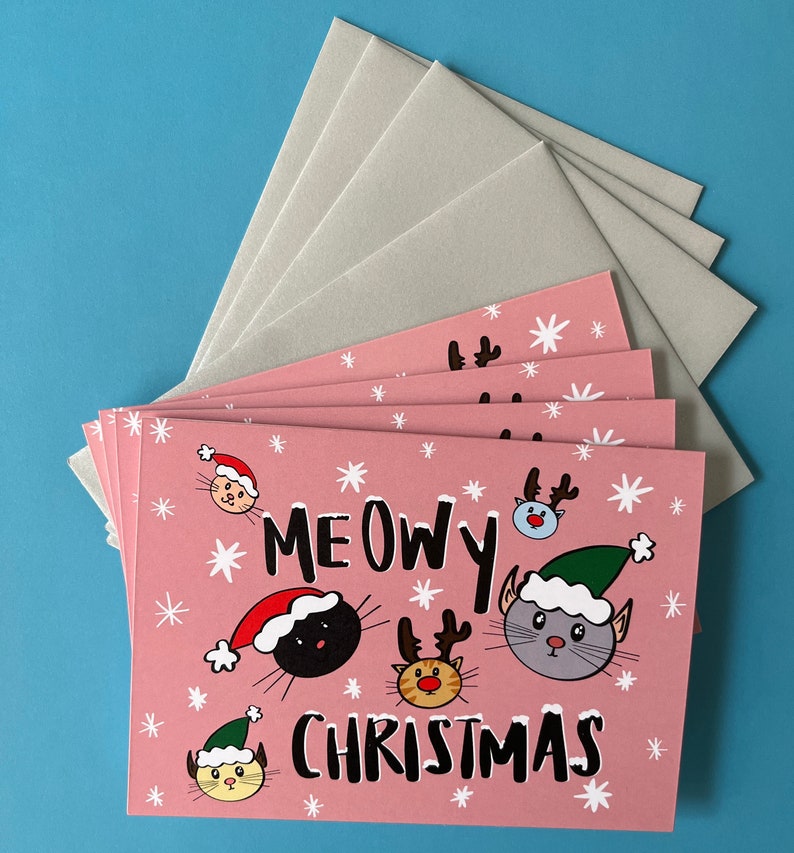 Meowy Christmas - Cat Merry Christmas Card