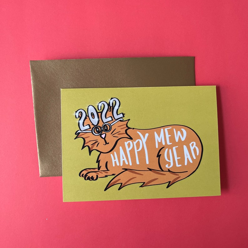 Happy Mew Year - Happy New Year - 2022 Card