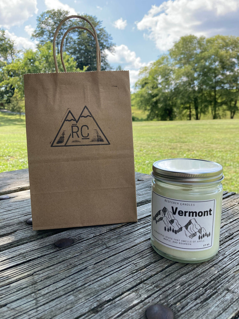 Vermont Crackling Wick Candle Handmade - 9 oz Apple and Maple Bourbon Scented